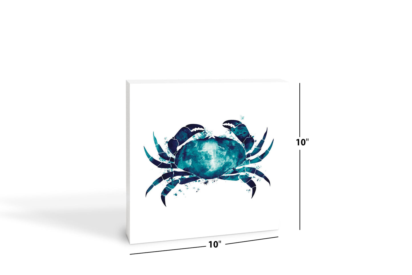 New England Water Color Crab | Wood Block | Eaches | Min 2