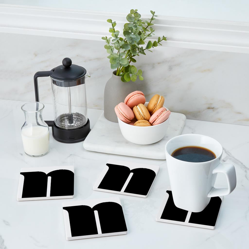 Fun Chunky Monogram N | Absorbent Coasters | Set of 4 | Min 2