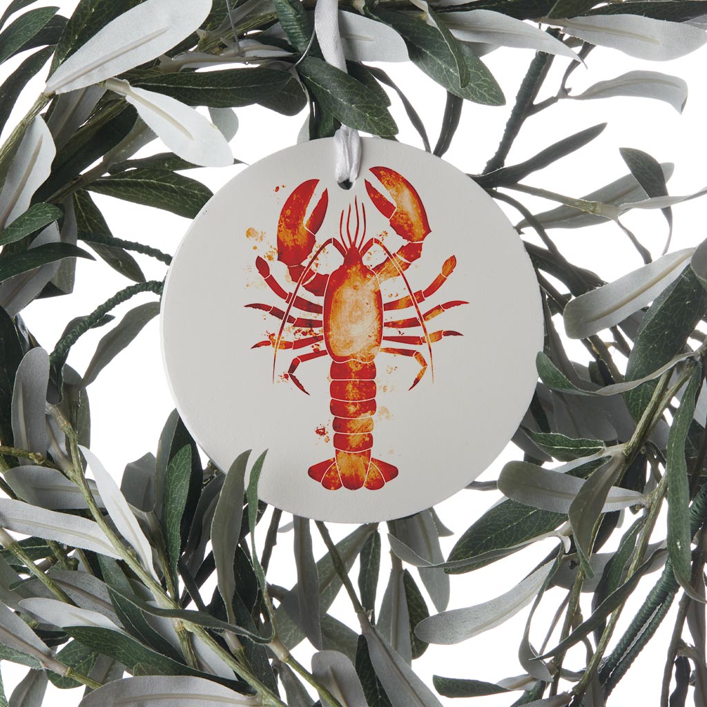 East Coast Water Color Lobster | Wood Ornament | Eaches | Min 6