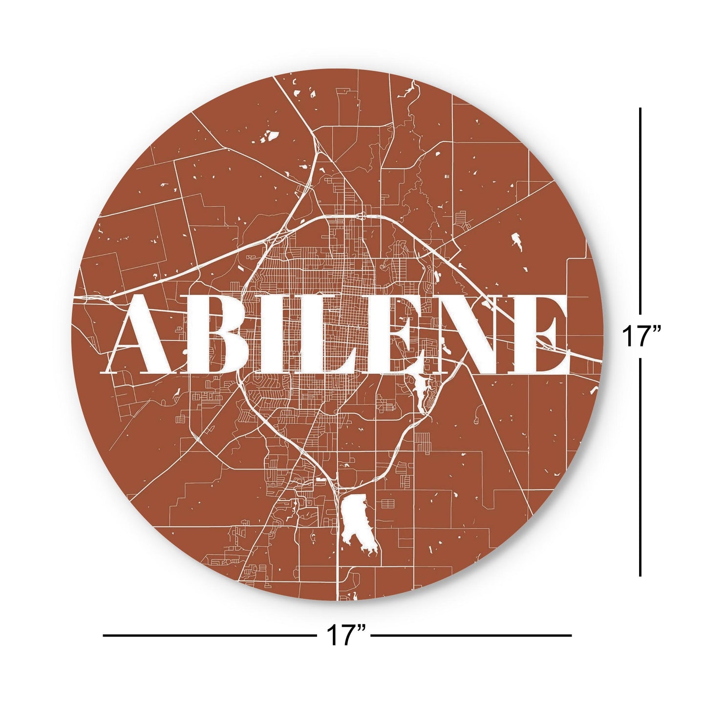 Modern Minimalist Texas Abilene Map | Wood Sign | Eaches | Min 1