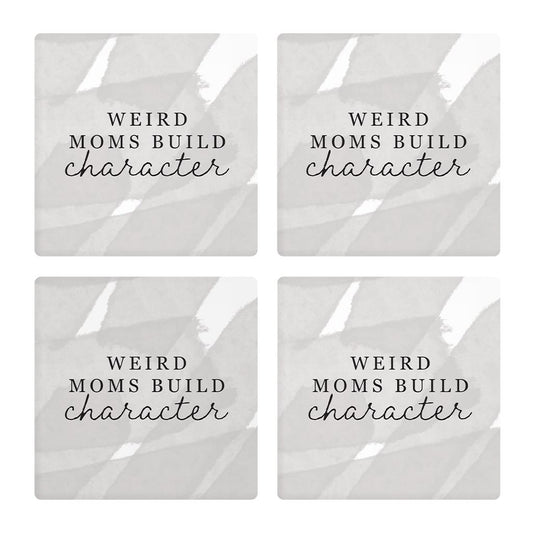 Modern Minimalist Mothers Day Weird Moms | Absorbent Coasters | Set of 4 | Min 2