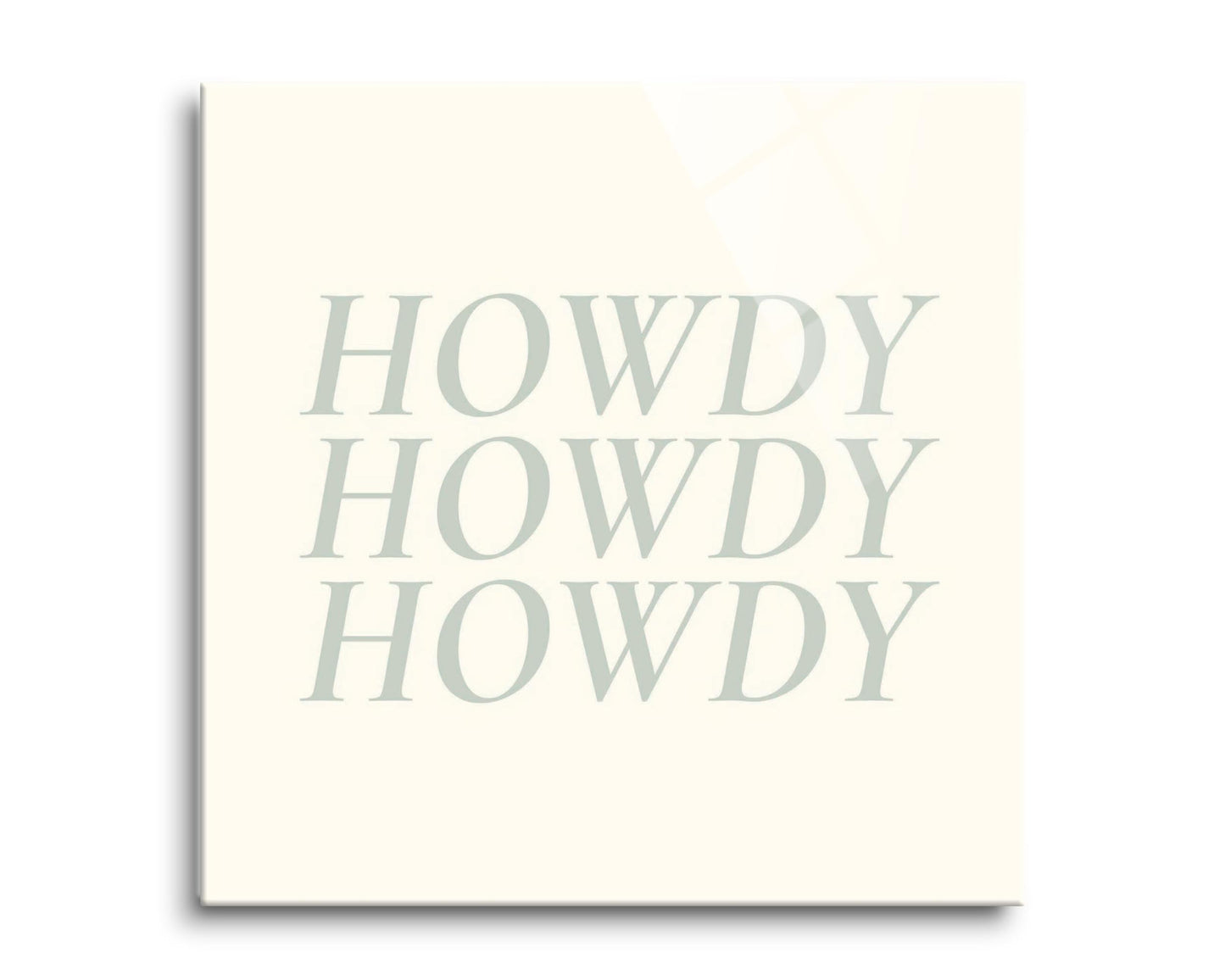 Modern Minimalist Oklahoma Howdy | Hi-Def Glass Art | Eaches | Min 2