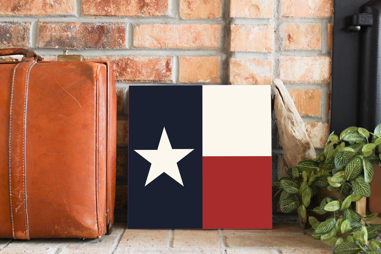 Modern Minimalist Texas Colors Flag | Wood Sign | Eaches | Min 2