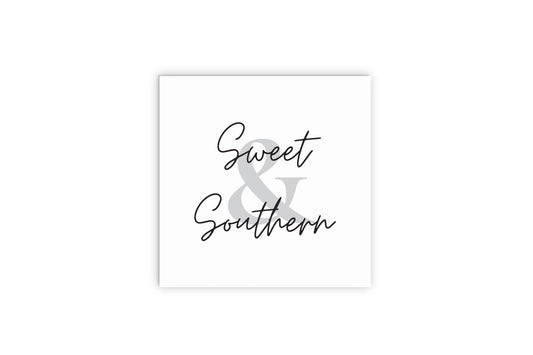 Minimalistic B&W Texas Sweet Southern | Wood Sign | Eaches | Min 2