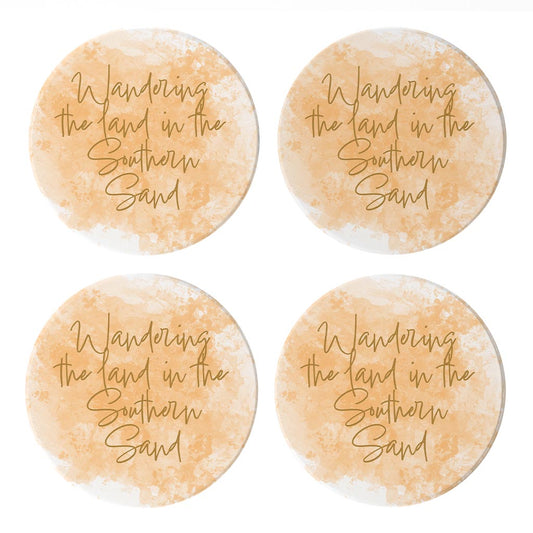 Wandering The Land Water Color | Absorbent Coasters | Set of 4 | Min 2