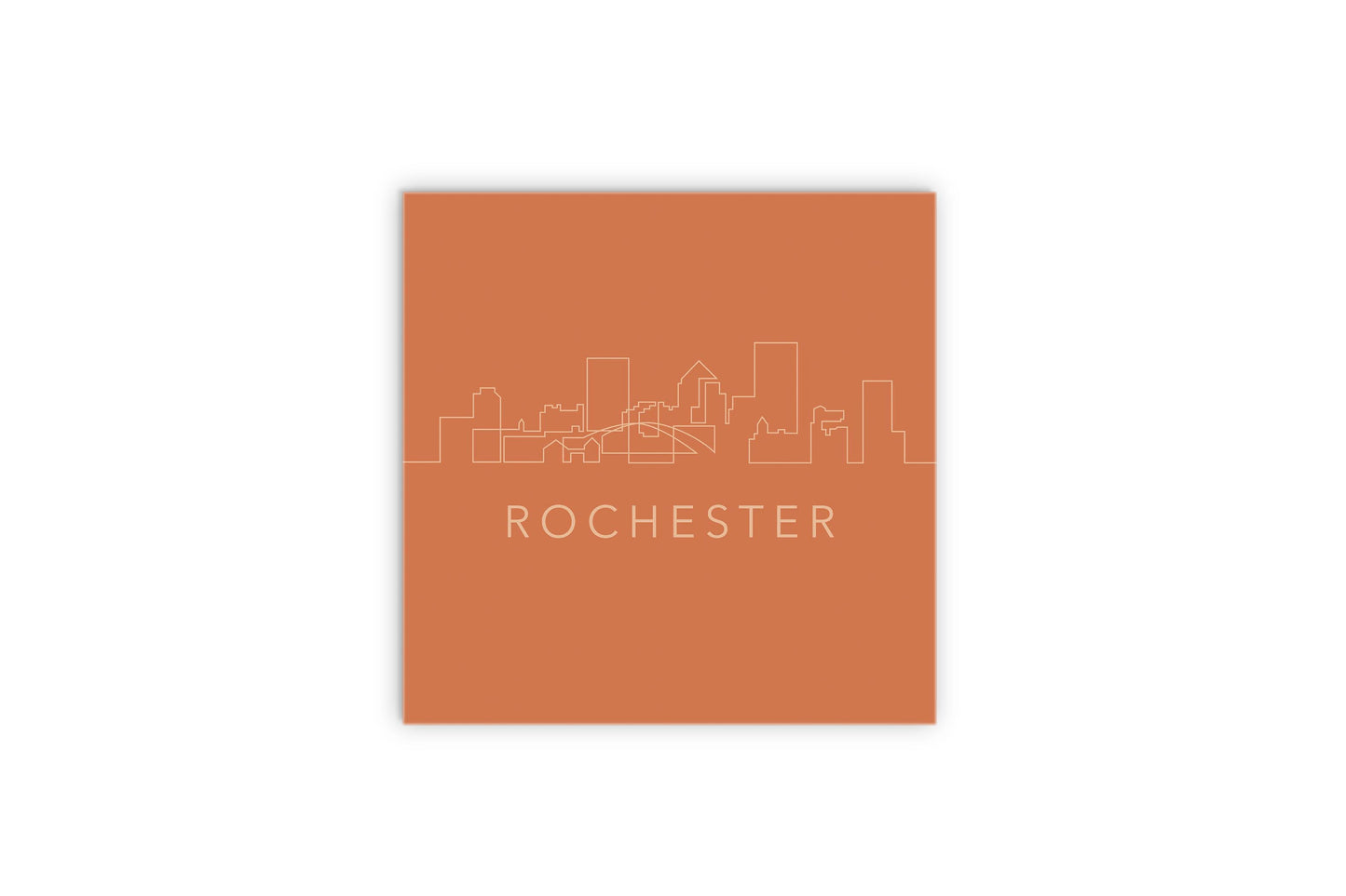 Modern Minimalistic New York Rochester Skyline | Wood Sign | Eaches | Min 2