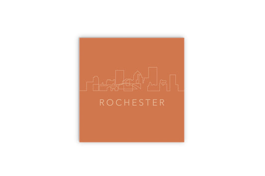 Modern Minimalistic New York Rochester Skyline | Wood Sign | Eaches | Min 2