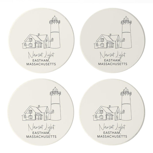 Nauset Light | Absorbent Coasters | Set of 4 | Min 2