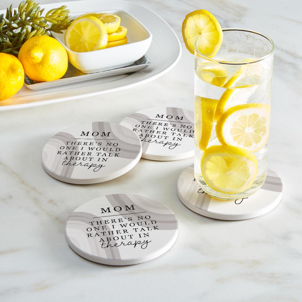 Modern Minimalist Mothers Day Therapy| Absorbent Coasters | Set of 4 | Min 2