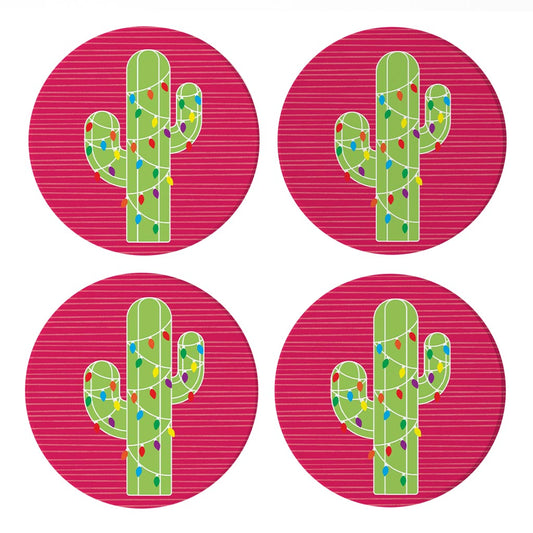 Bright Christmas Cactus| Absorbent Coasters | Set of 4 | Min 2