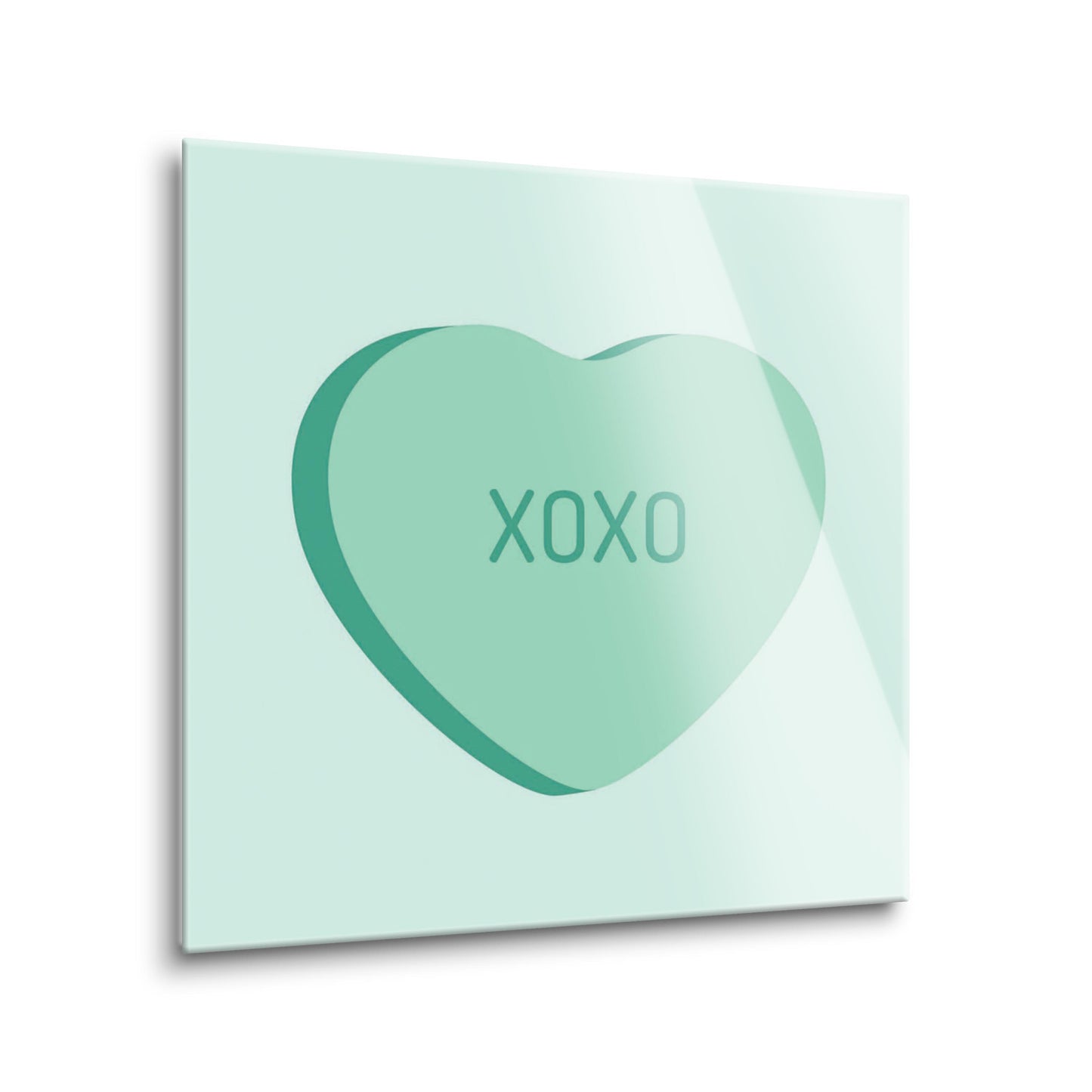 Message Hearts Xo | Hi-Def Glass Art | Eaches | Min 2