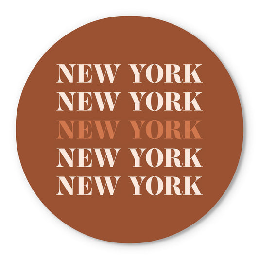 Modern Minimalist New York Repeated Dark | Wood Sign | Eaches | Min 1