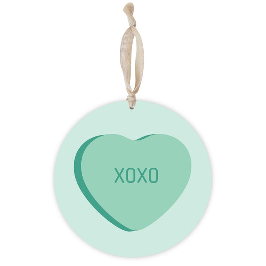 Message Hearts Xo | Wood Ornament | Eaches | Min 1