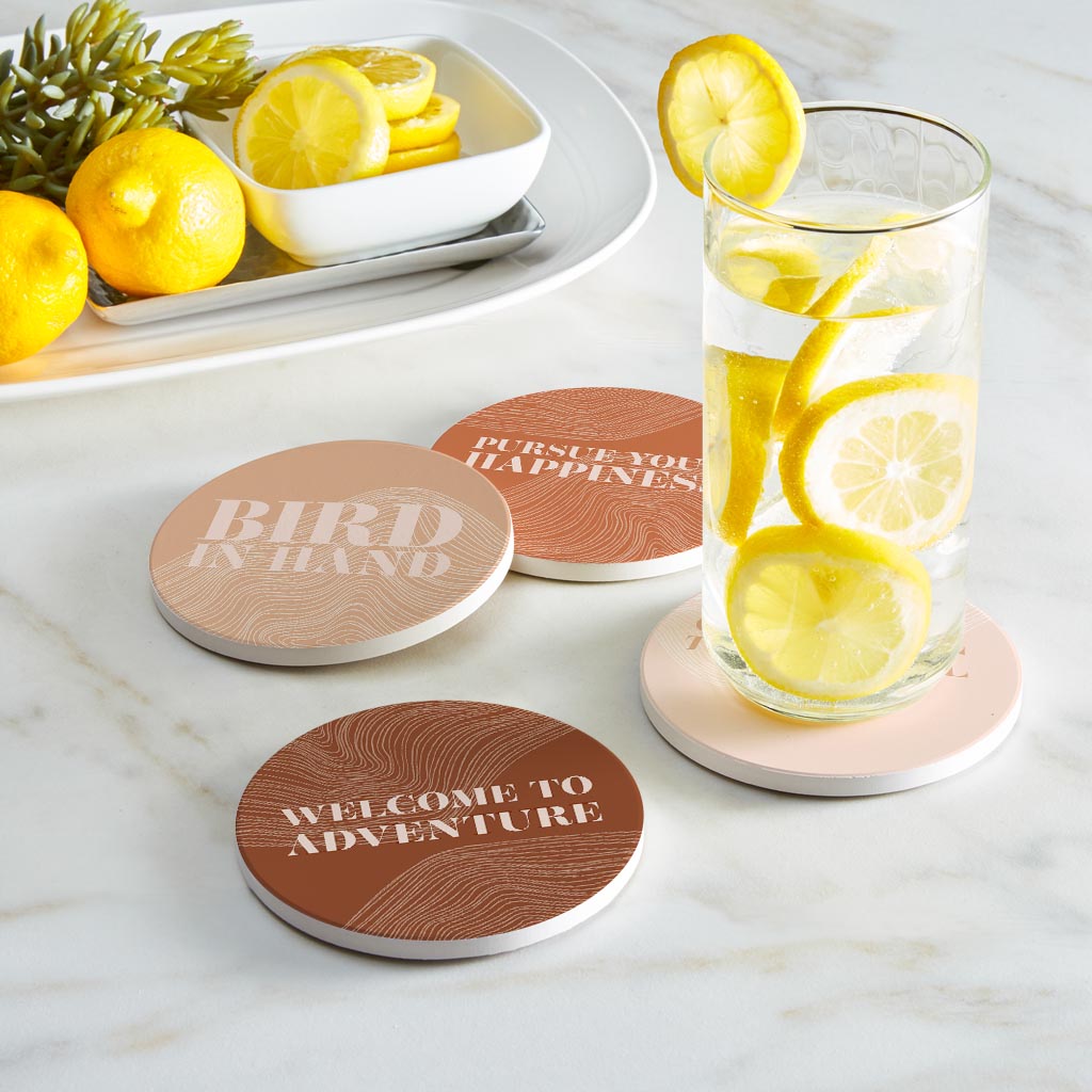 Modern Minimalist Pennsylvania Quips| Absorbent Coasters | Set of 4 | Min 2