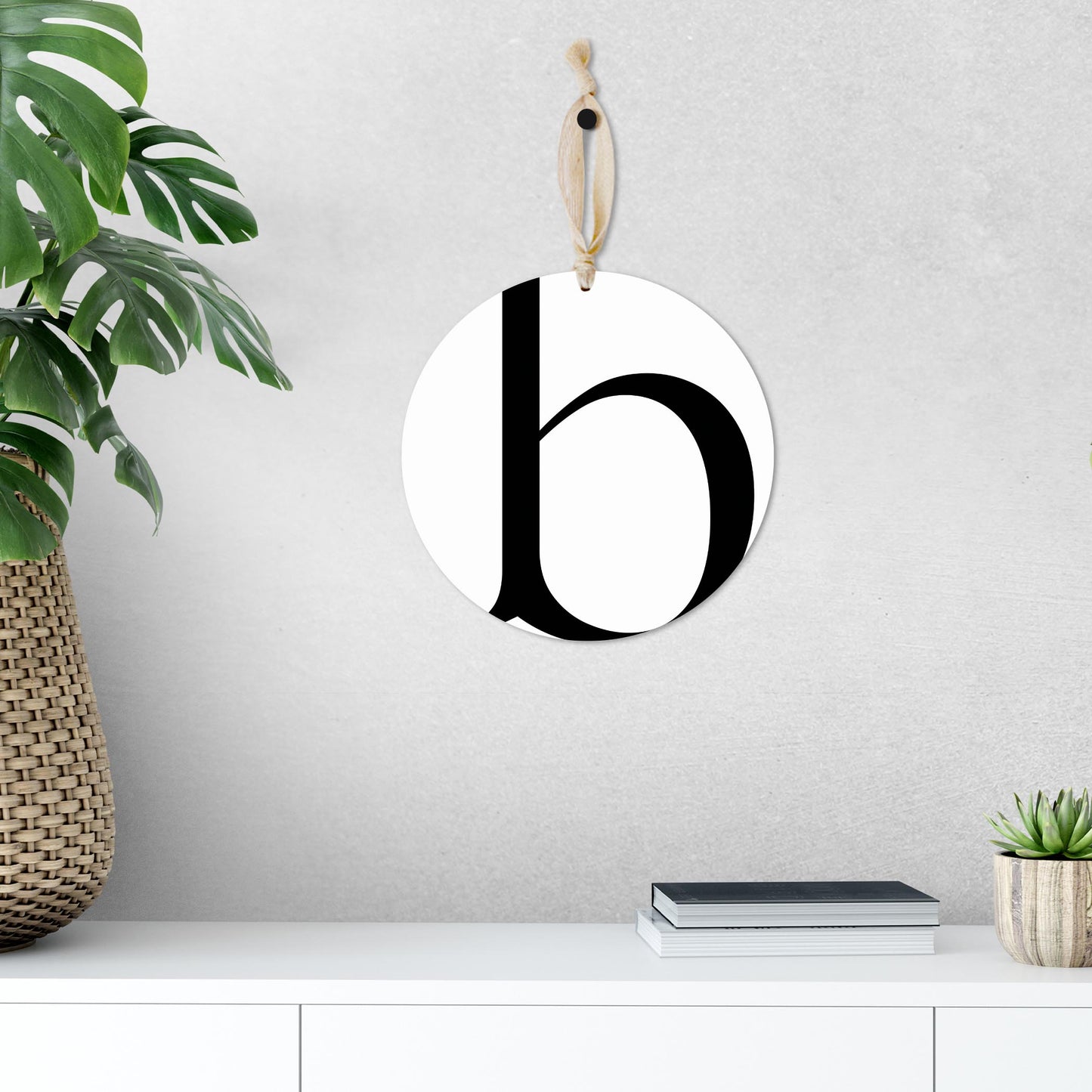 Minimalist Monogram B| Wood Ornament | Eaches | Min 1