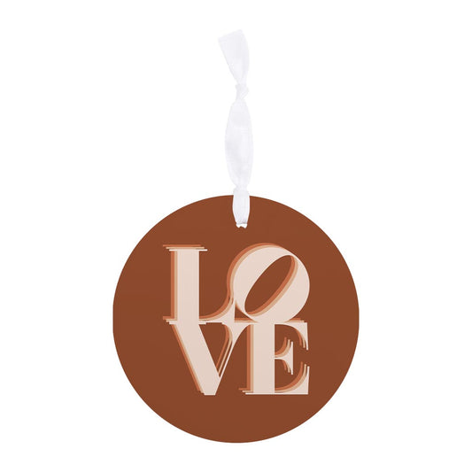 Modern Minimalist Pennsylvania Love Dark| Wood Ornament | Eaches | Min 6