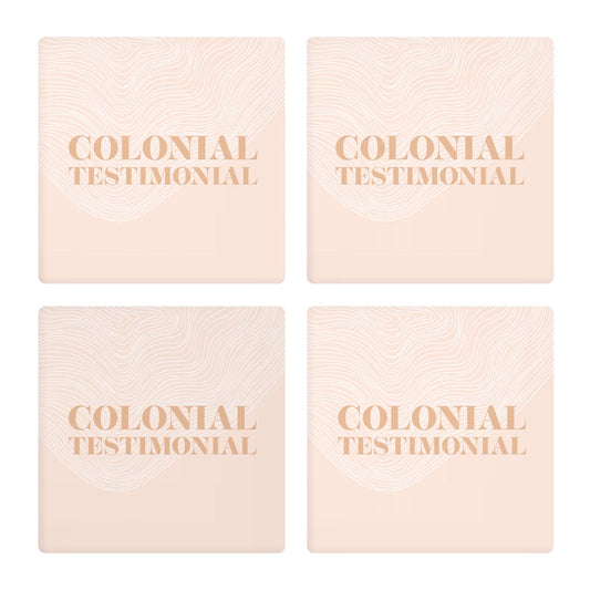 Modern Minimalist Pennsylvania Colonial Quip | Absorbent Coasters | Set of 4 | Min 2