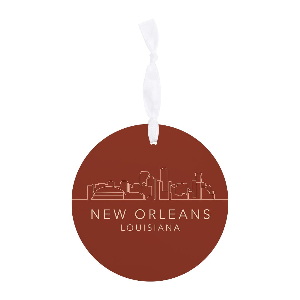 Louisiana Colorful New Orleans Skyline | Wood Ornament | Eaches | Min 6