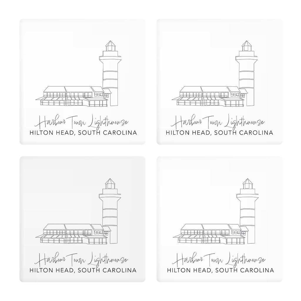 Harbour Town Lighthouse | Absorbent Coasters | Set of 4 | Min 2