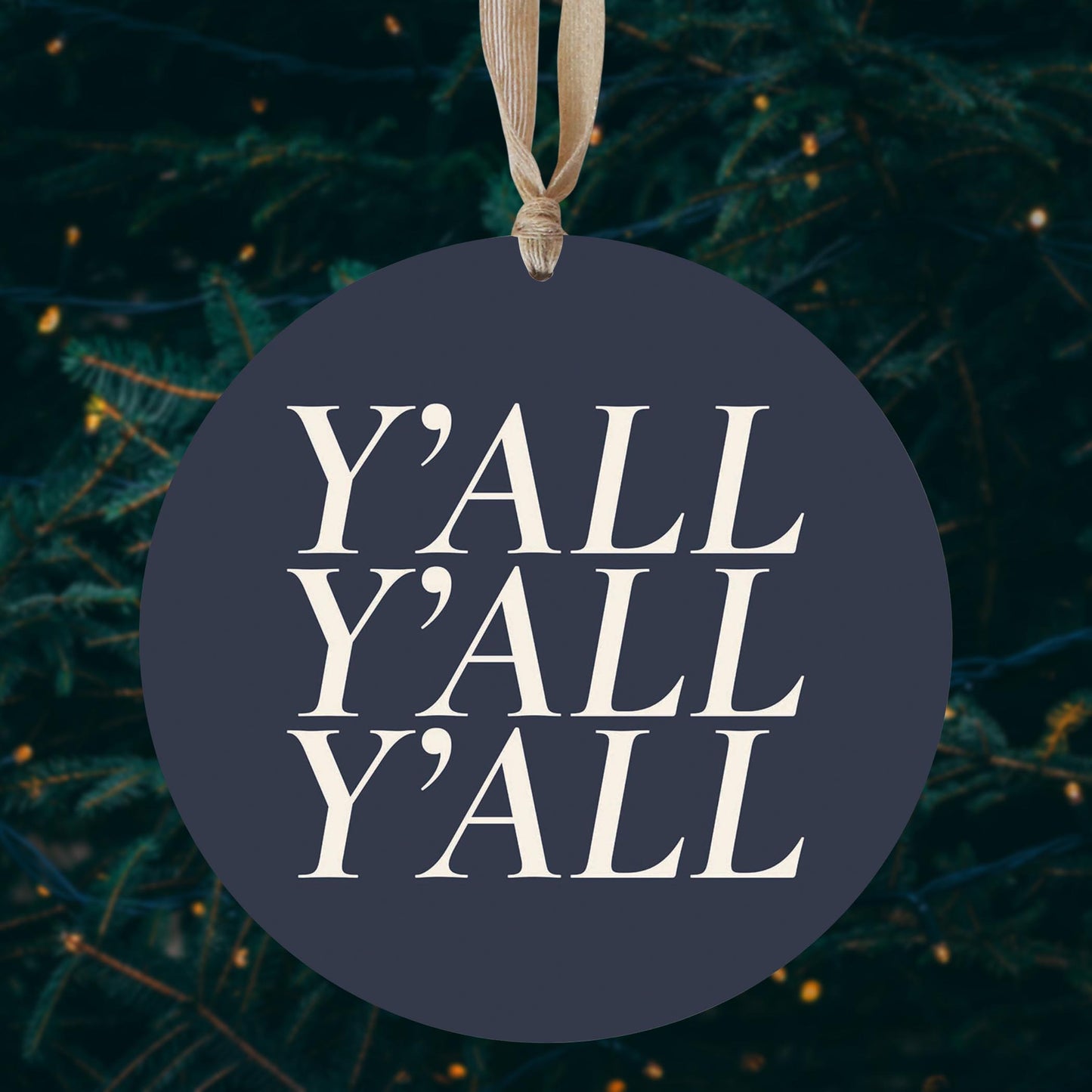 Modern Minimalist Texas Yall | Wood Ornament | Eaches | Min 1