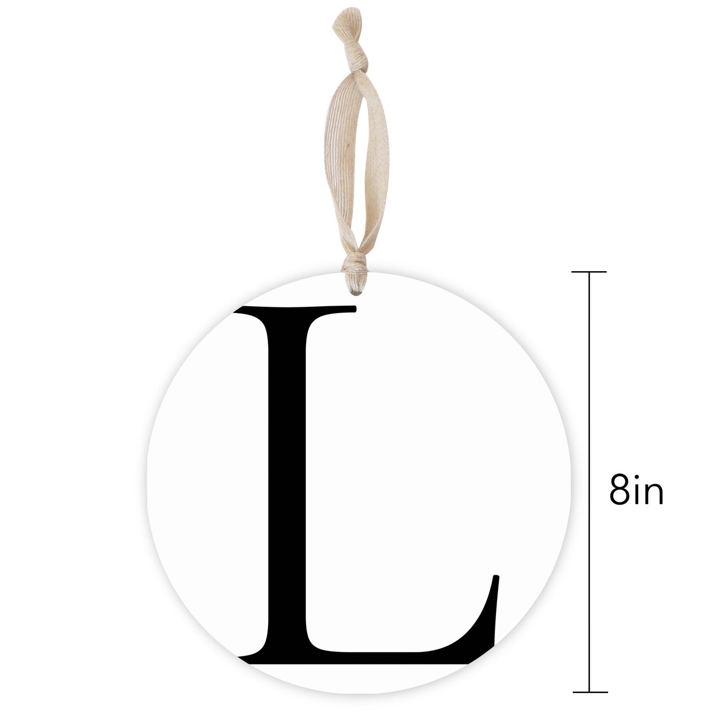 Minimalist Monogram L| Wood Ornament | Eaches | Min 1