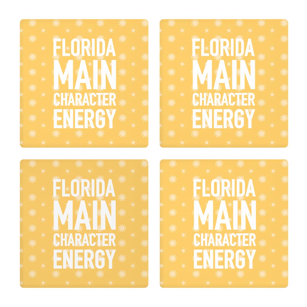 Florida Main Character Energy | Absorbent Coasters | Set of 4 | Min 2