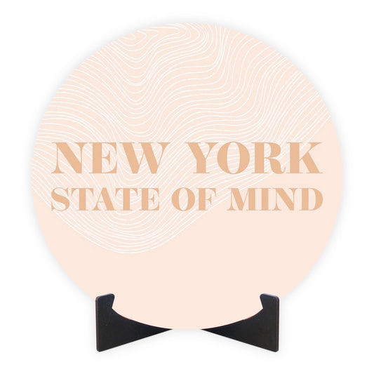 Modern Minimalist New York State Of Mind | Wood Sign | Eaches | Min 1