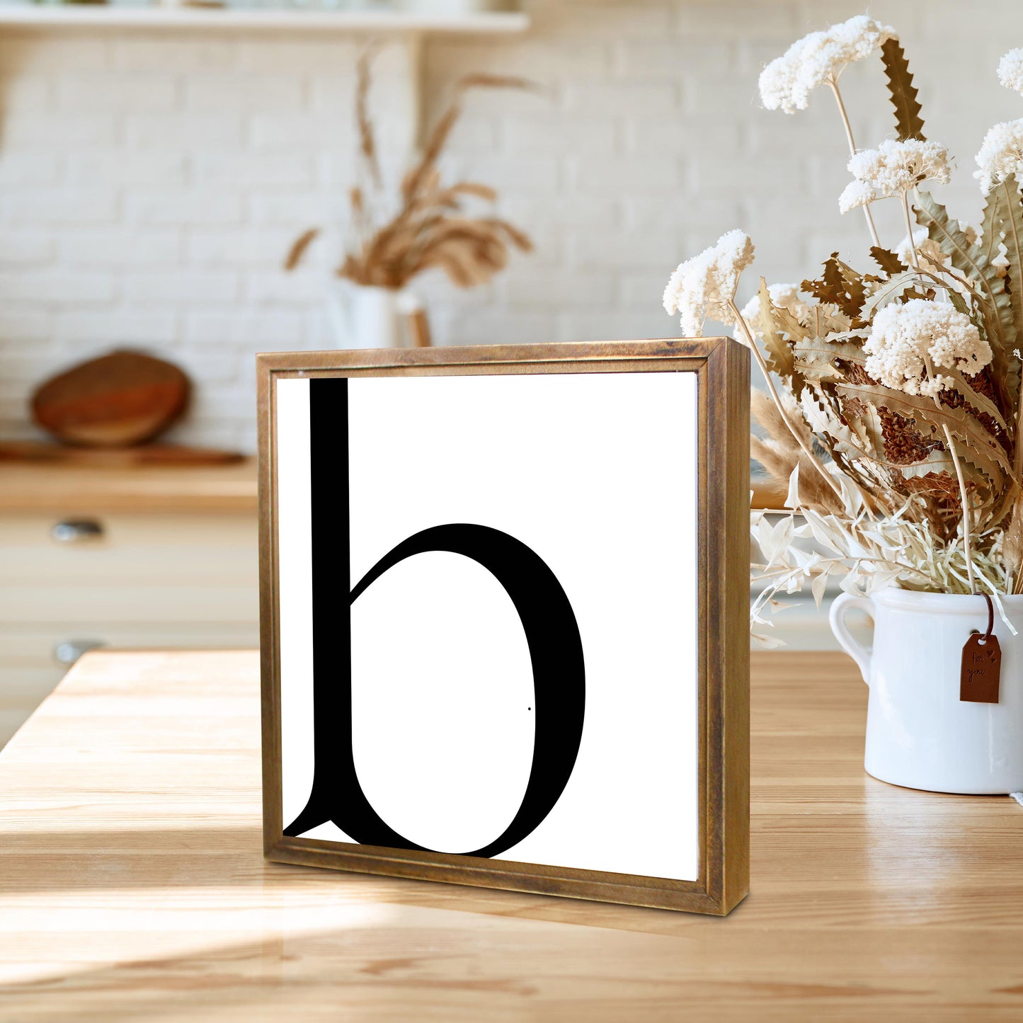 Minimal Monogram B | Wood Sign | Eaches | Min 1