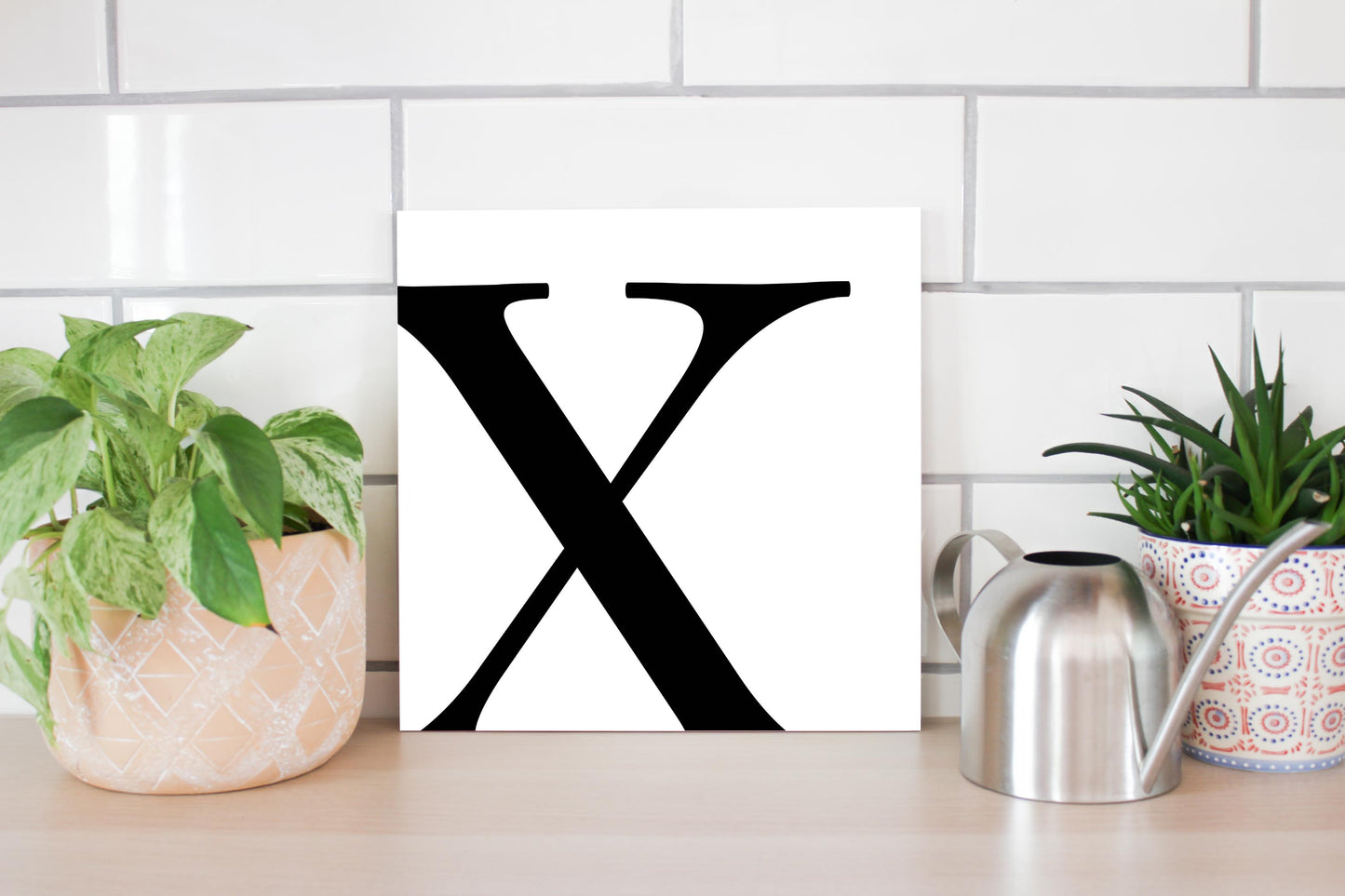 Minimal Monogram X | Wood Sign | Eaches | Min 2