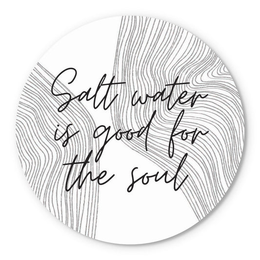 Minimalistic B&W Cape Cod Salt Water | Wood Sign | Eaches | Min 1