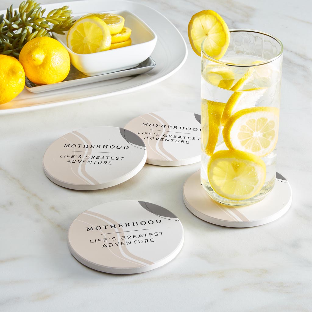 Modern Minimalist Mothers Day Adventure | Absorbent Coasters | Set of 4 | Min 2