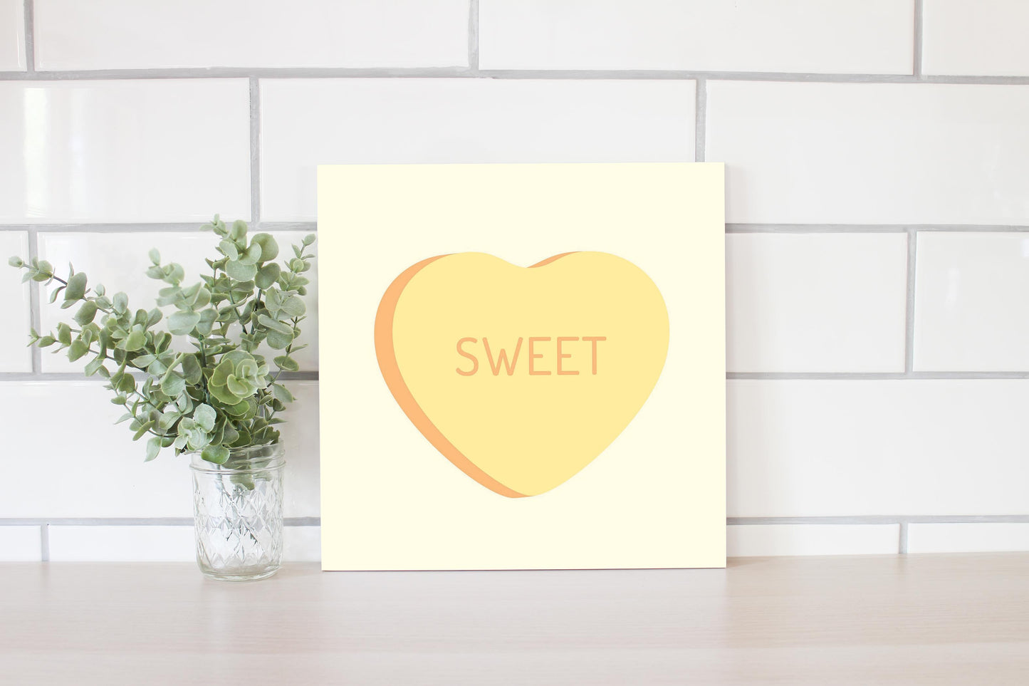 Message Hearts Sweet | Wood Sign | Eaches | Min 2