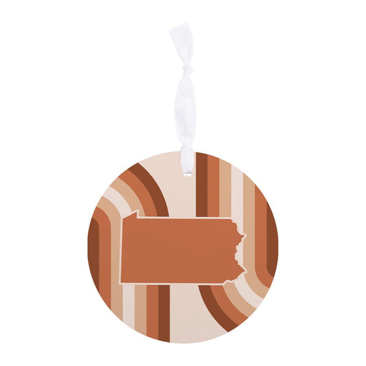 Modern Minimalist Pennsylvania State| Wood Ornament | Eaches | Min 6