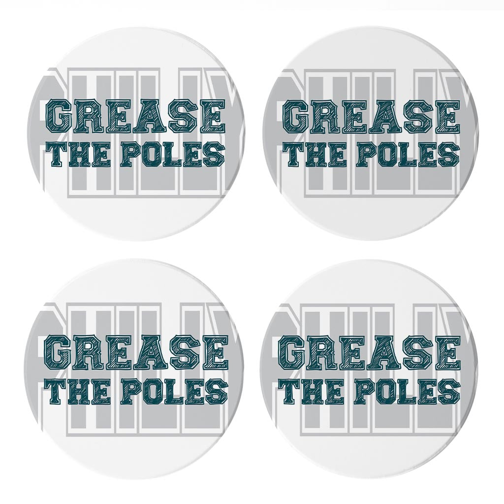 Modern Minimalist Pennsylvania Grease The Poles| Absorbent Coasters | Set of 4 | Min 2