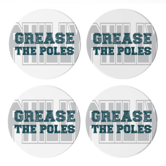 Modern Minimalist Pennsylvania Grease The Poles| Absorbent Coasters | Set of 4 | Min 2