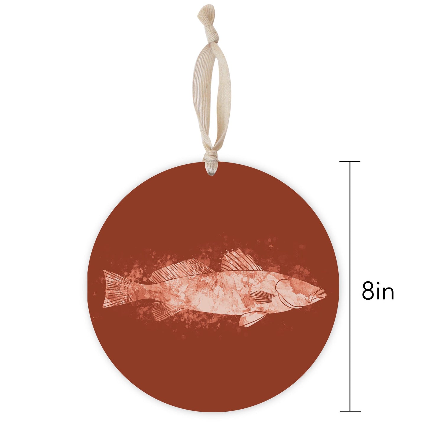 Louisiana Colorful Water Color Speckled Trout | Wood Ornament | Eaches | Min 1