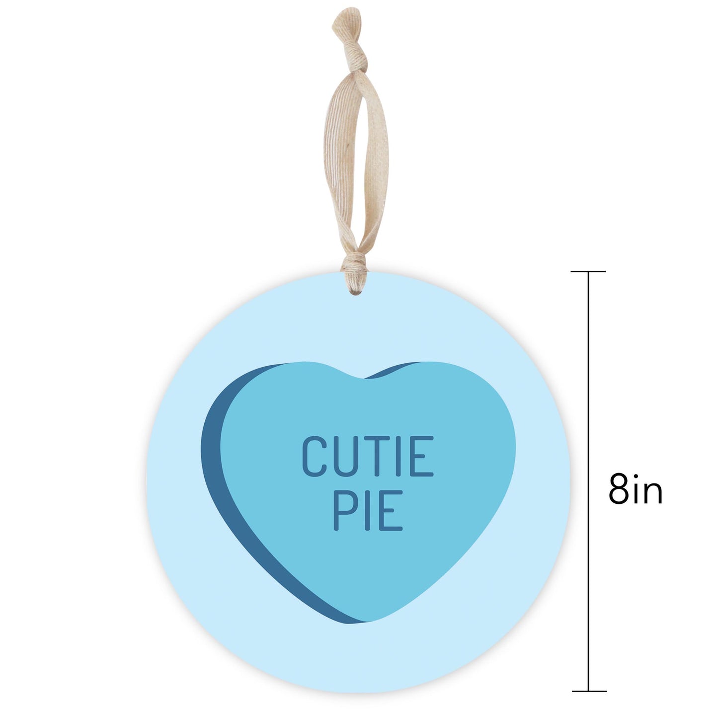 Message Hearts Cutie Pie | Wood Ornament | Eaches | Min 1