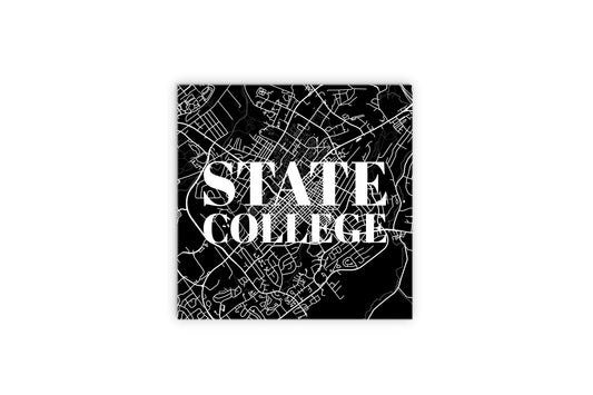 Minimalistic B&W Pennsylvania State College Map | Wood Sign | Eaches | Min 2