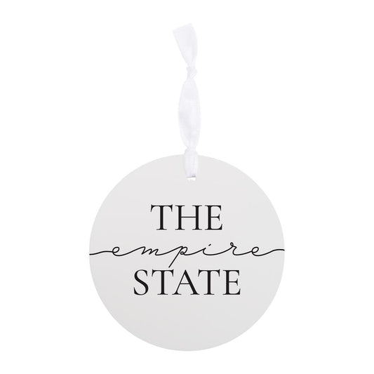 Minimalistic B&W New York Quip The Empire State | Wood Ornament | Eaches | Min 6