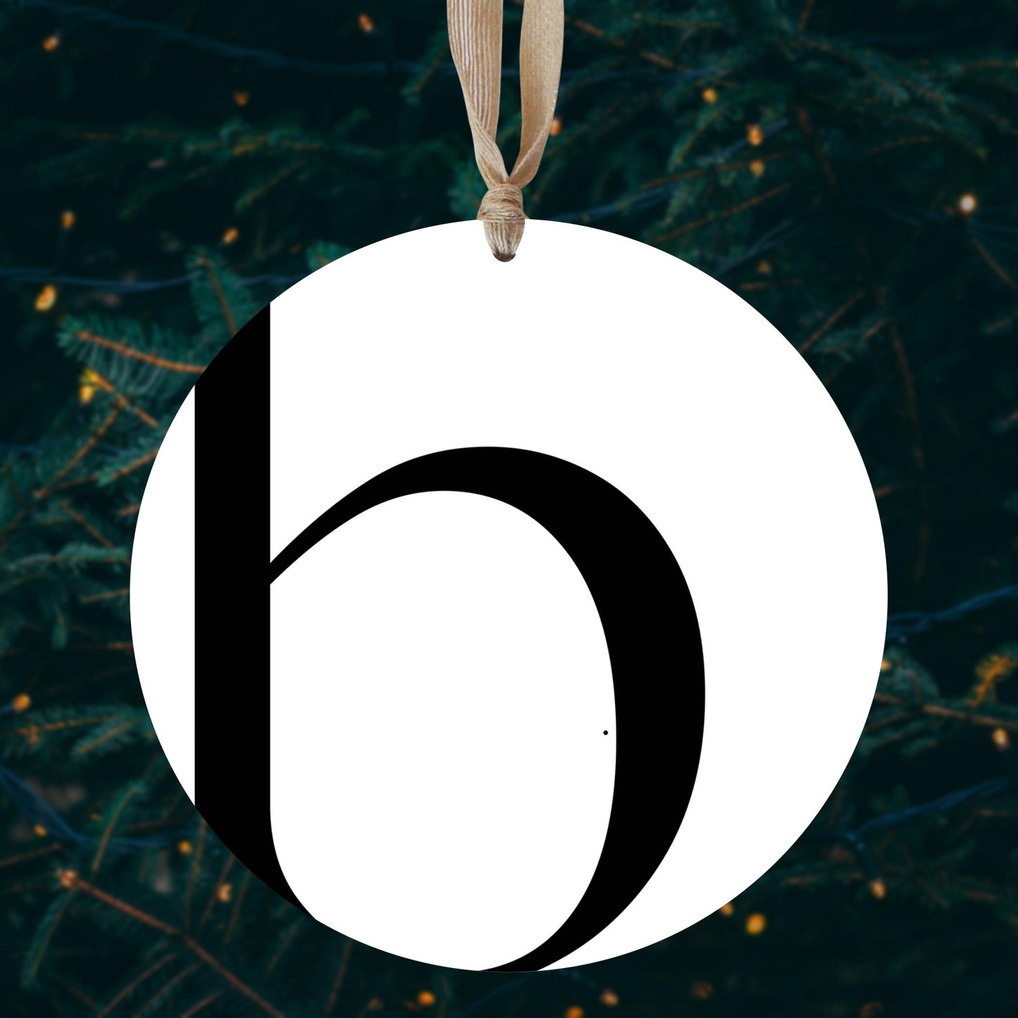 Minimal Monogram B | Wood Ornament | Eaches | Min 1