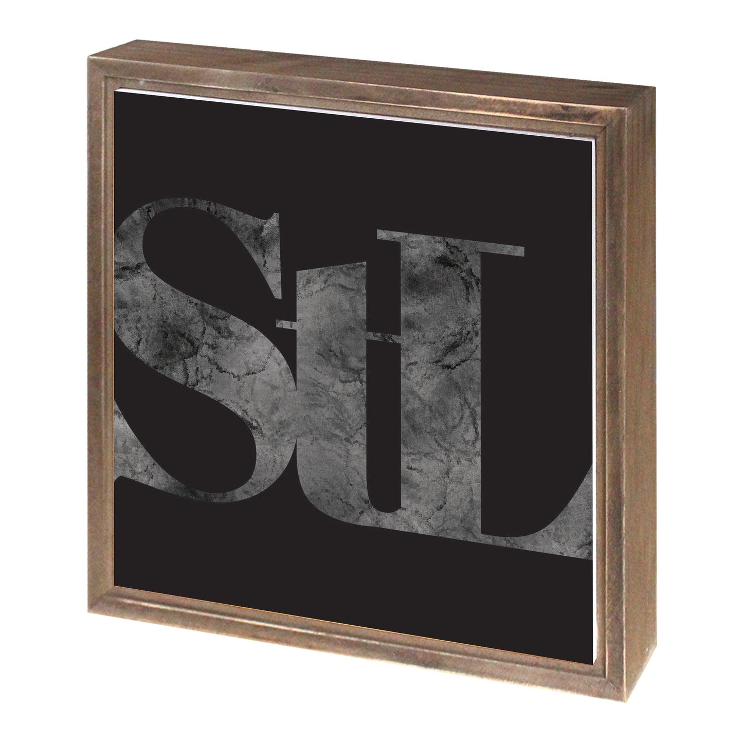 Minimalist B&W Missouri St Louis Black Initials | Wood Sign | Eaches | Min 1