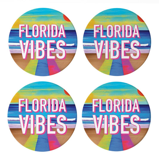 Florida Vibes | Absorbent Coasters | Set of 4 | Min 2