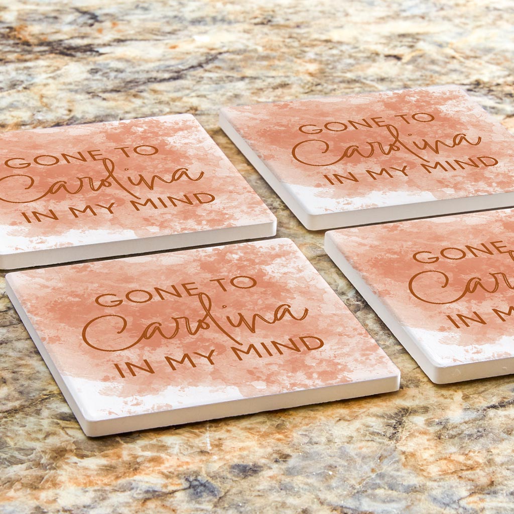 Gone To Carolina Water Color | Absorbent Coasters | Set of 4 | Min 2