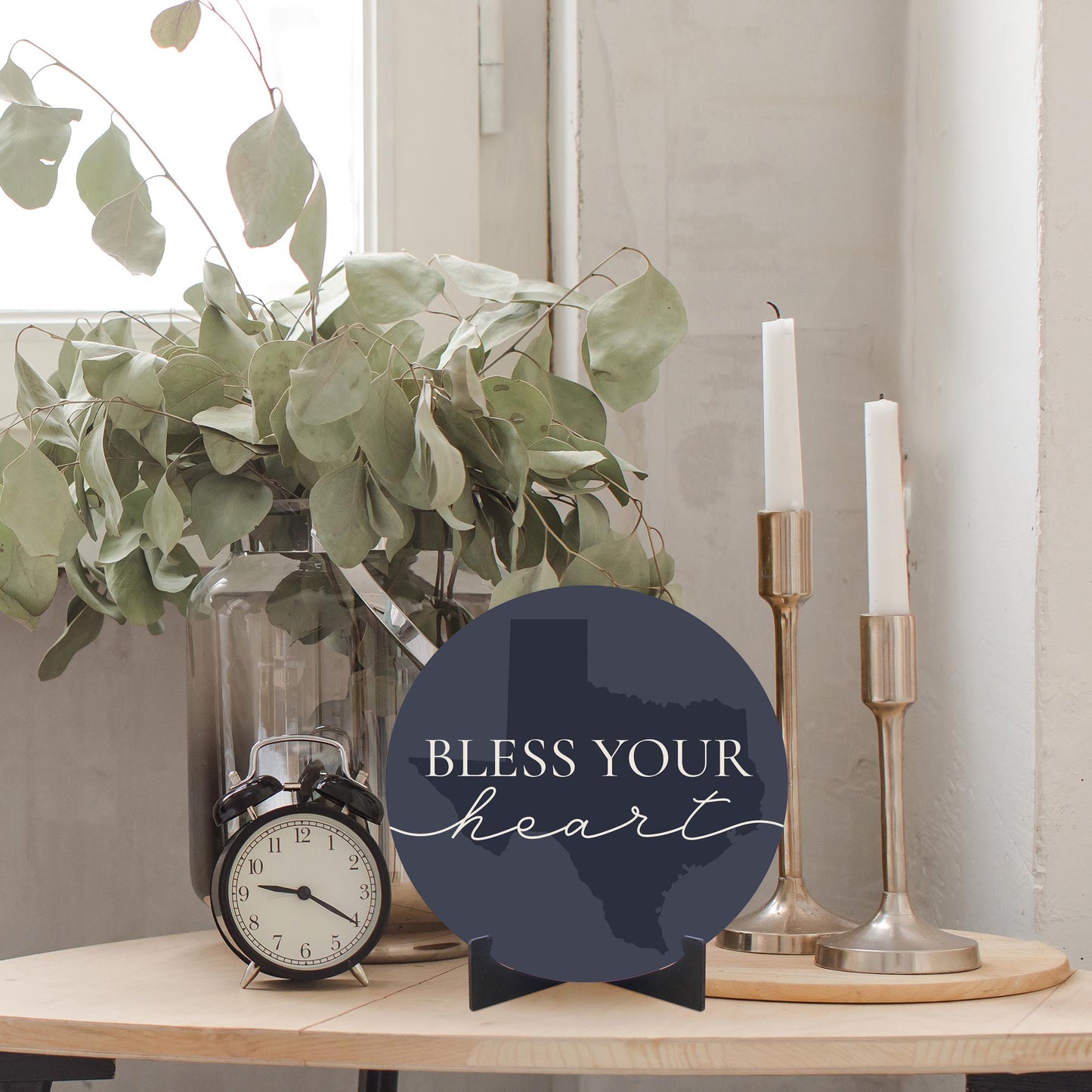 Modern Minimalist Texas Bless Your Heart | Wood Sign | Eaches | Min 1