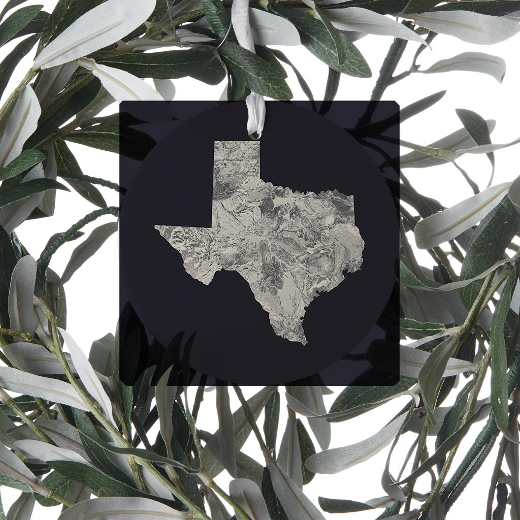 Modern Minimalist Texas Metal State Shape | Wood Ornament | Eaches | Min 6