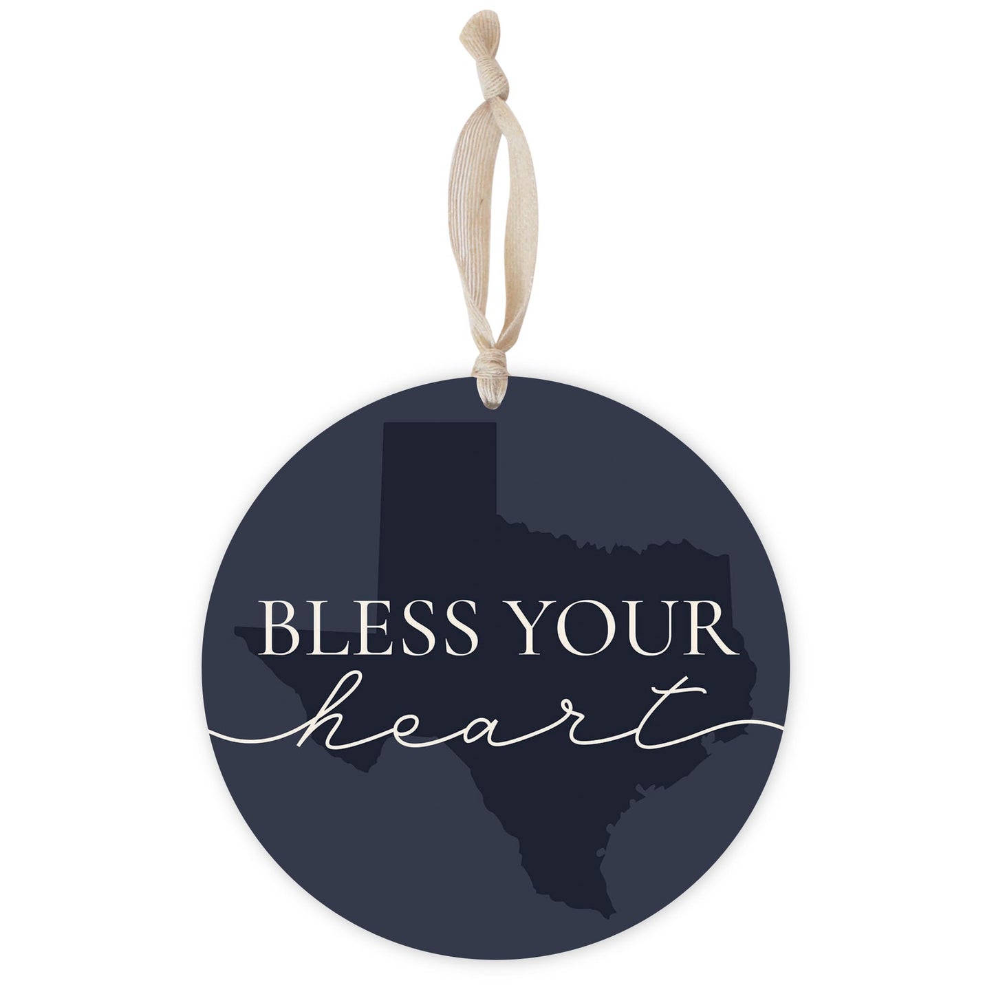 Modern Minimalist Texas Bless Your Heart | Wood Ornament | Eaches | Min 1