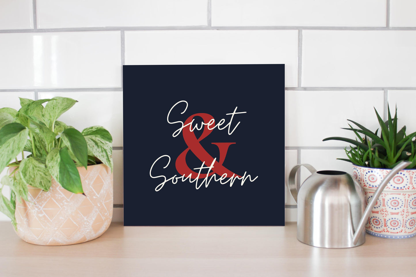 Modern Minimalist Texas Colors Sweet Southern | Wood Sign | Eaches | Min 2