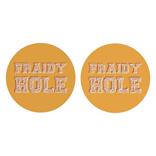 Modern Minimalist Oklahoma Fraidy Hole| Absorbent Car Coasters | Set of 2 | Min 4