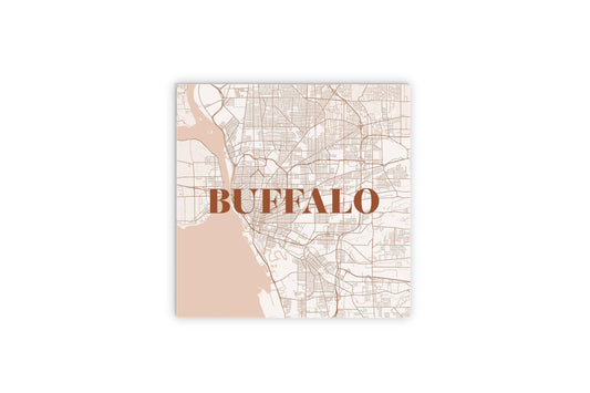 Modern Minimalist New York Buffalo Map | Wood Sign | Eaches | Min 2