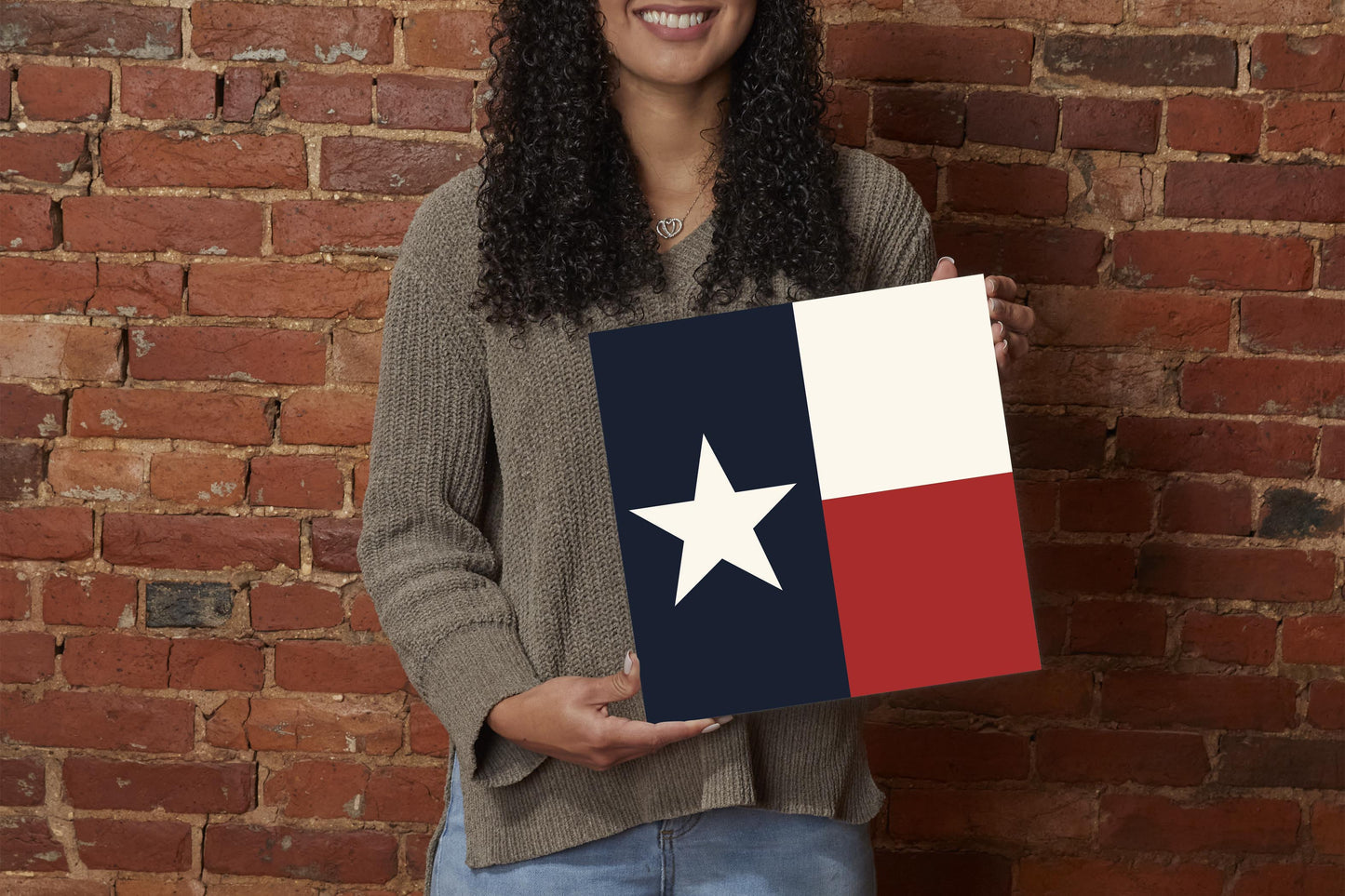 Modern Minimalist Texas Colors Flag | Wood Sign | Eaches | Min 2